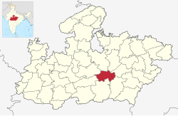 Madhya Pradesh میں محل وقوع