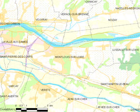 Poziția localității Montlouis-sur-Loire