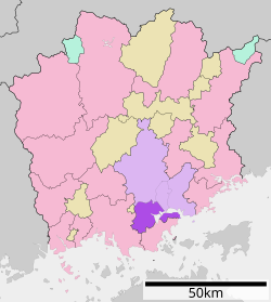 Location of Minami-ku in Okayama