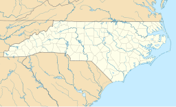 Ortens läge i North Carolina