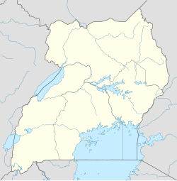 金賈在烏干達的位置
