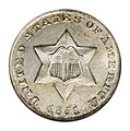 Moeda de 3 cents. (A/). (1851-1873) [36]