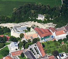 Aerial image of Schloss Stein an der Traun (view from the southwest).jpg