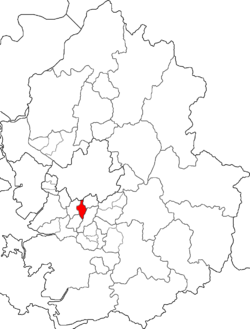 Map of Gyeonggi-do highlighting Dongan-gu.