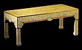 Painted enamel throne table with the seal mark of the Qianlong emperor