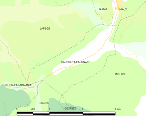 Poziția localității Capoulet-et-Junac