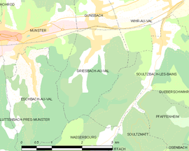 Mapa obce Griesbach-au-Val