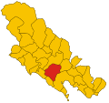 Collocatio finium municipii in Provincia Spediensi.