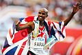 Image 34Mo Farah is the most successful British track athlete in modern Olympic Games history, winning the 5000 m and 10,000 m events at two Olympic Games. (from Culture of the United Kingdom)