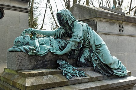 Tombe de Mme Moris (1877), Paris, cimetière du Père-Lachaise.