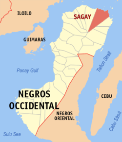 Mapa ning Negros Occidental ampong Sagay ilage