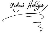 signature de Richard Hakluyt