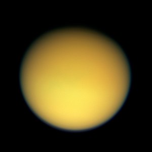 Opgeholl am siichtbare Liicht vun der Saturnsond Cassini, Februar 2005