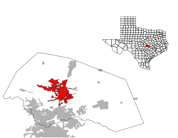 Location of Georgetown, Texas