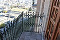 A balcony in a traditional house in Erbil Citadel with ornamented hand-railing.