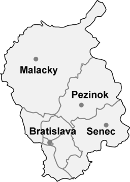 Distriktoj de Regiono Bratislavo