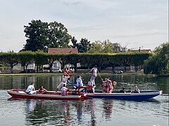 Démonstration de joute nautique sur le Lac Frayé