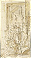 D'Herodes a Pilats, Francesc Tramullas, dibuix a llapis negre, ploma i aiguada, 30'8 x 16 cm, MNAC/GDG/27184/D.