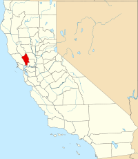 ナパ郡の位置（カリフォルニア州）