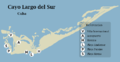 Mapa de Cayo Largo del Sur (Cuba)