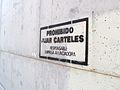 Prohibido fijar carteles