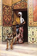 The Pasha's Favourite Tiger, tranh dầu của Rudolph Ernst