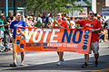 'VOTE NO Don't Limit the Freedom to Marry' banner, 2012