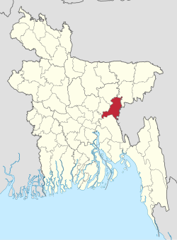 Location of ब्राह्मणबाड़िया within Bangladesh