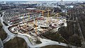 Die Baustelle des SAP Garden Anfang März 2022