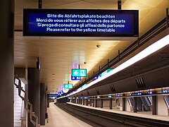 The Löwenstrasse platforms (tracks 31–34)