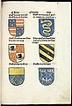 Герб Остоя в „Хроника на Констанцкия събор“ от 1483 г. (ред 2, колона 1)