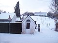 Chapelle enneigée, dans la rue du Manypré (vers 18 h 00).