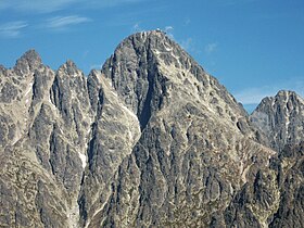 Vue du Lomnický štít à partir du Slavkovský štít.