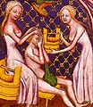 Female bath attendants washing King Wenceslas