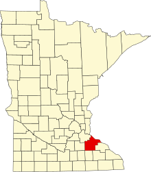 Map of Minnesota highlighting Goodhue County.svg