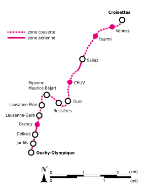 Voir la carte de la ligne.