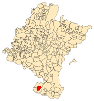 Localização do município de Cintruénigo em Navarra