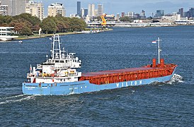 ms Wilson Ghent op de Nieuwe Maas t.h.v. Vlaardingen