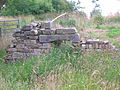 Gable end and the fireplace of the office.