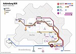 Map of railway connections at Berlin Brandenburg Airport