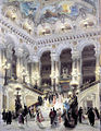 La neobaroka promensalono de Karlo Garnier, en la Nacia Opero de Parizo, planita en 1861, kaj finkostruita en 1875