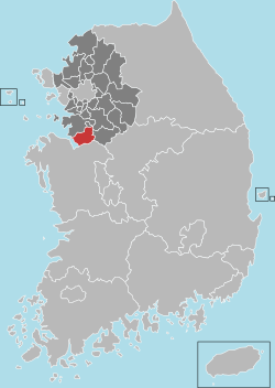 平澤市在韓國及京畿道的位置