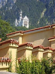 Vue de Neuschwanstein depuis Hohenschwangau