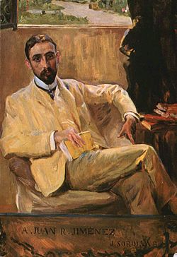 Juan Ramón Jiménez en un cuadro atribuito a Joaquín Sorolla.