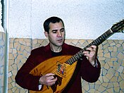 Karim Tizouiar with a mandole