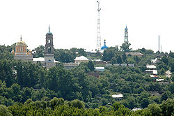 View of the central part of Kashira from the opposite side of the Oka River