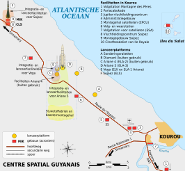 Kaart van Centre Spatial Guyanais