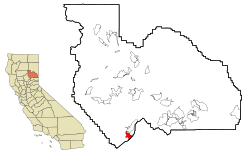 Location in Plumas County and the state of California