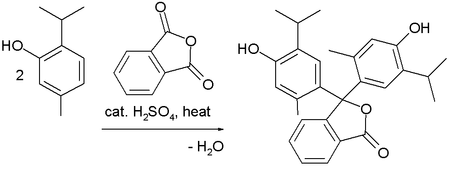 Friedel-Crafts synthese van thymolfthaleïne