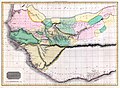 Um mapa do continente africano, feito por John Pinkerton em 1813.